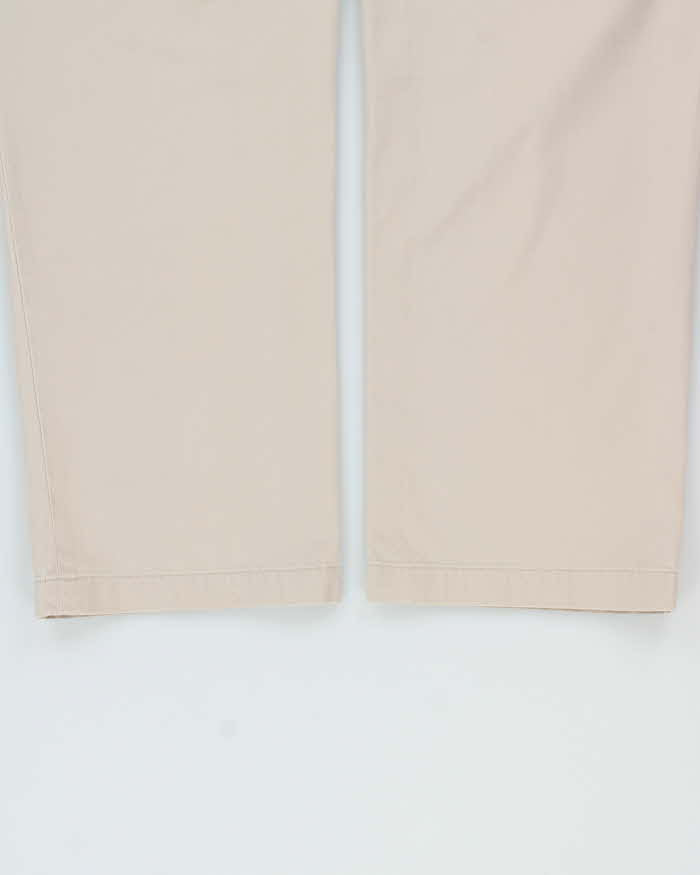 Vintage Polo Ralph Lauren Cream Khaki Classic Relaxed Fit Chino Trousers - W34 L30