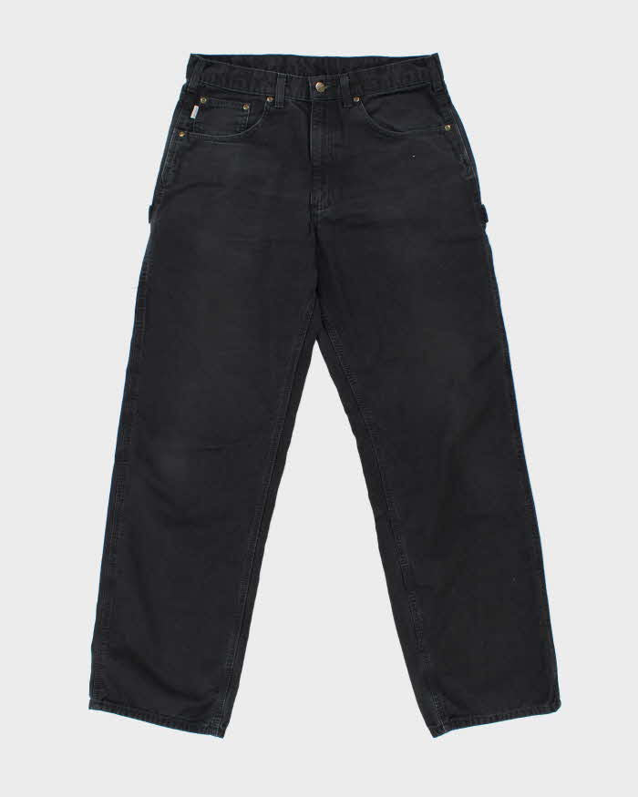 Vintage Carhartt B159 BLK  Loose Original Fit Canvas Carpenter Trousers - W34 L34