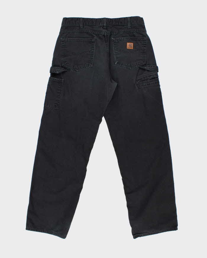 Vintage Carhartt B159 BLK  Loose Original Fit Canvas Carpenter Trousers - W34 L34