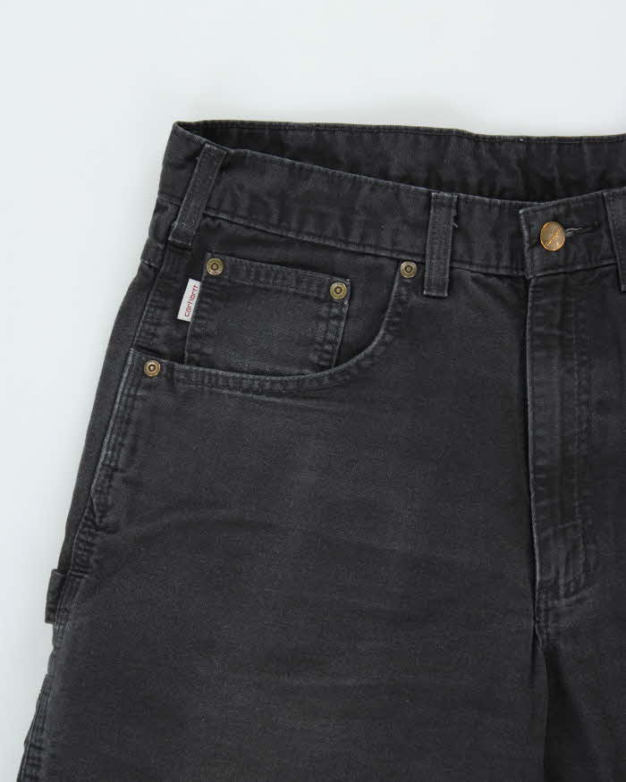 Vintage Carhartt B159 BLK  Loose Original Fit Canvas Carpenter Trousers - W34 L34