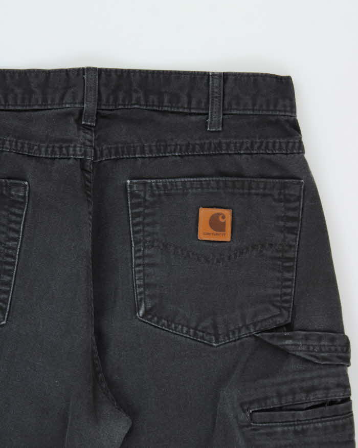 Vintage Carhartt B159 BLK  Loose Original Fit Canvas Carpenter Trousers - W34 L34