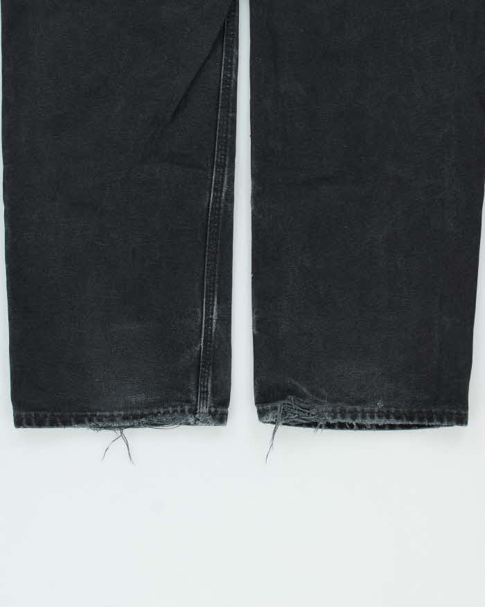 Vintage Carhartt B01 BLK Duck Canvas Double Knee Made In USA Distressed Loose Original Fit Carpenter Trousers - W32 L30