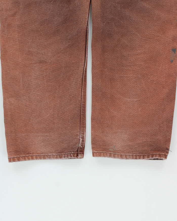 Vintage 2009 Y2K Carhartt B01 Elba Duck Canvas Double Knee Made In USA Distressed Loose Original Fit Carpenter Trousers - W32 L28