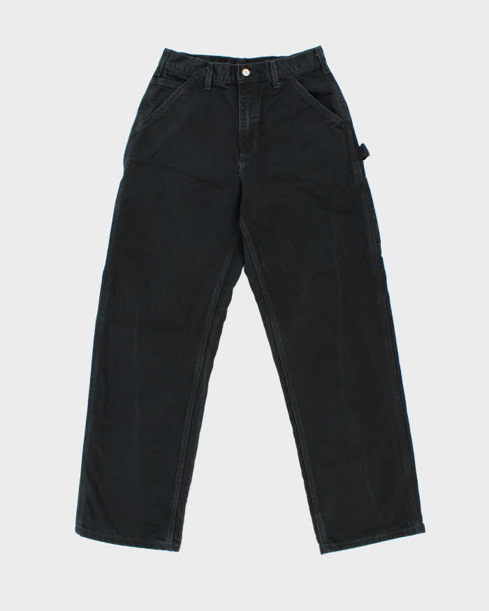 Vintage 2007 Y2K Carhartt B11 BLK Washed Duck Canvas Dungaree Fit Carpenter Trousers - W30 L31