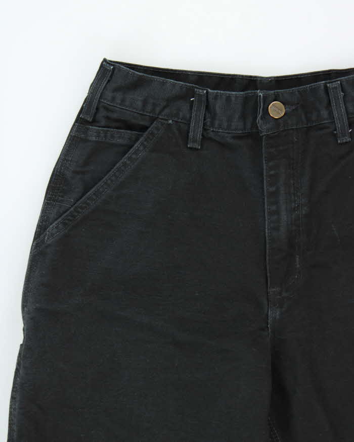 Vintage 2007 Y2K Carhartt B11 BLK Washed Duck Canvas Dungaree Fit Carpenter Trousers - W30 L31