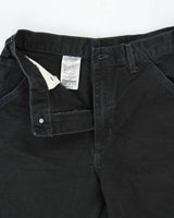 Vintage 2007 Y2K Carhartt B11 BLK Washed Duck Canvas Dungaree Fit Carpenter Trousers - W30 L31