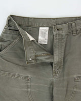 Vintage Carhartt B136 MOS Washed Duck Double Knee Dungaree Fit Carpenter Trousers - W34 L31