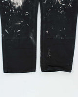Vintage Carhartt B01 BLK Made In USA Firm Duck Double-Front Distressed Loose Original Fit Carpenter Trousers - W36 L30