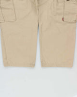 Vintage Y2K 00s Ecko UNLTD Khaki Heavyweight Canvas Wide Leg Cargo Trousers - W36 L26
