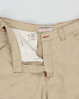Vintage Y2K 00s Ecko UNLTD Khaki Heavyweight Canvas Wide Leg Cargo Trousers - W36 L26