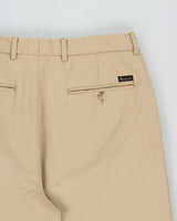 Vintage Y2K 00s Aquascutum Cotton Canvas Pleated Relaxed Fit Chino Trousers - W30 L27