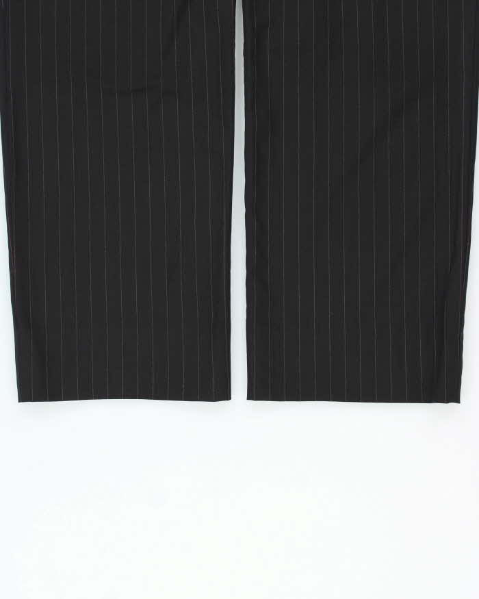 Vintage Y2K 00s Versace Collection Wool Pinstripe Wide Leg Suit Trousers - W34 L30