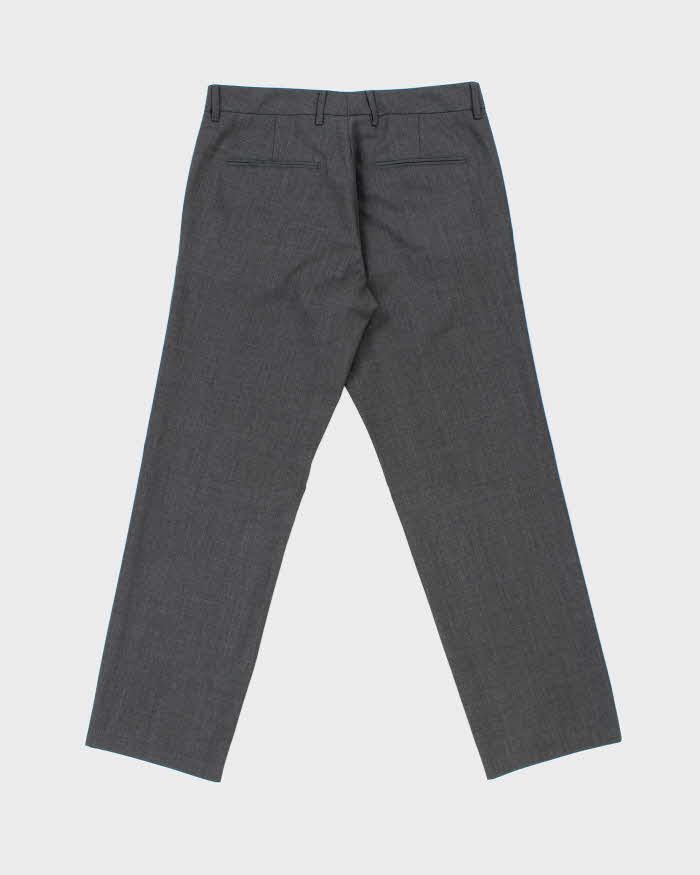 Vintage Hugo Boss Cagan Wool Blend Relaxed Straight Leg Suit Trousers - W32 L30