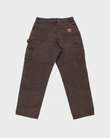 Vintage Carhartt B136 DKB Double Front Washed Duck Canvas Original Dungaree Fit Carpenter Trousers - W30 L28