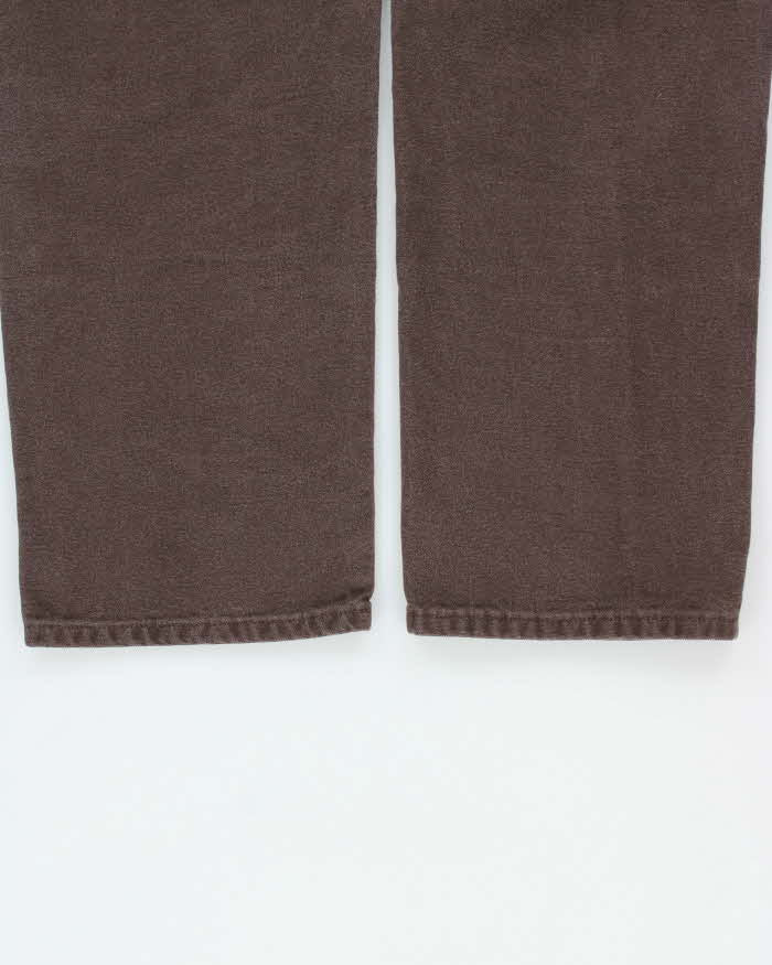 Vintage Carhartt B136 DKB Double Front Washed Duck Canvas Original Dungaree Fit Carpenter Trousers - W30 L28