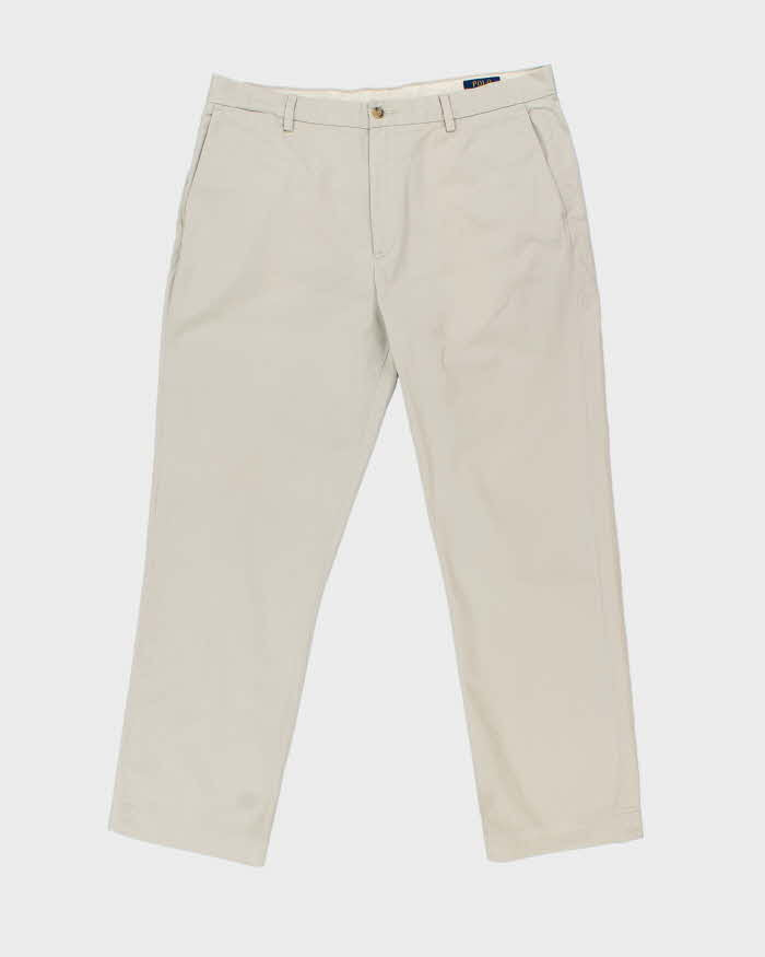 Vintage Polo Ralph Lauren Stretch Classic Fit Twill Straight Leg Chino Trousers - W36 L30