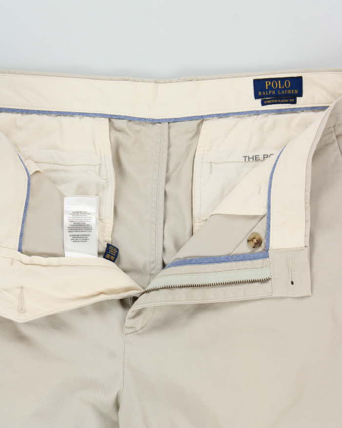 Vintage Polo Ralph Lauren Stretch Classic Fit Twill Straight Leg Chino Trousers - W36 L30