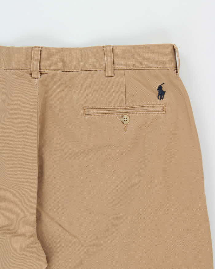 Vintage Y2K 00s Polo Ralph Lauren 'Preston Pant' Tan Relaxed Fit Chino Trousers - W38 L30