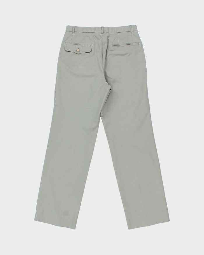 Vintage 1990s Gant Khaki Double Pleated Relaxed Straight Leg Suit Trousers - W29 L30