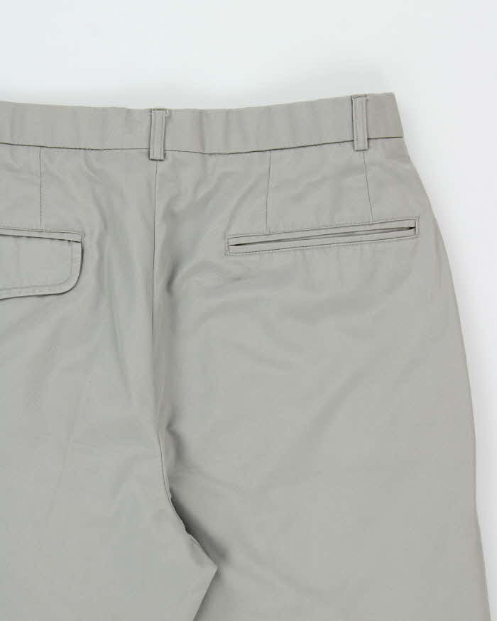 Vintage 1990s Gant Khaki Double Pleated Relaxed Straight Leg Suit Trousers - W29 L30