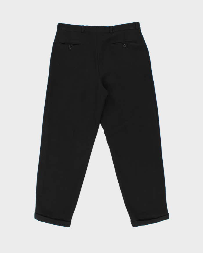 Vintage 1990s Hugo Boss Virgin Wool Double Pleated Relaxed Fit Suit Trousers - W34 L30