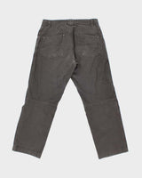 Vintage Y2K 00s Arc'teryx Khaki Grey Low Rise Cotton Canvas Relaxed Straight Leg Climbing Trousers - W34 L31