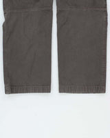 Vintage Y2K 00s Arc'teryx Khaki Grey Low Rise Cotton Canvas Relaxed Straight Leg Climbing Trousers - W34 L31