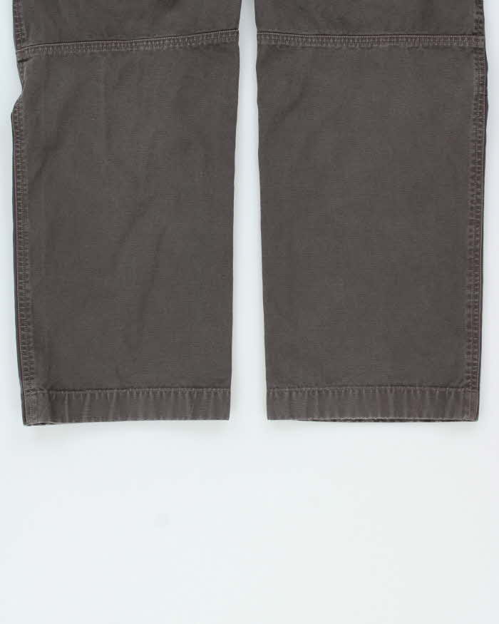 Vintage Y2K 00s Arc'teryx Khaki Grey Low Rise Cotton Canvas Relaxed Straight Leg Climbing Trousers - W34 L31