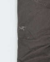 Vintage Y2K 00s Arc'teryx Khaki Grey Low Rise Cotton Canvas Relaxed Straight Leg Climbing Trousers - W34 L31
