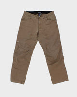Vintage Y2K 00s Arc'teryx Brown Low Rise Cotton Canvas Relaxed Straight Leg Climbing Trousers - W34 L30