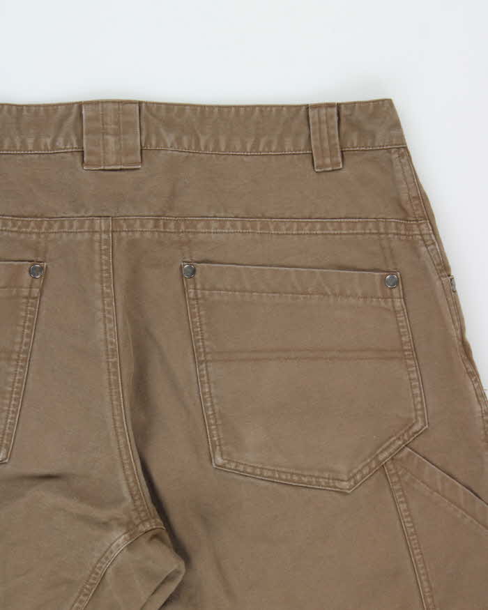 Vintage Y2K 00s Arc'teryx Brown Low Rise Cotton Canvas Relaxed Straight Leg Climbing Trousers - W34 L30