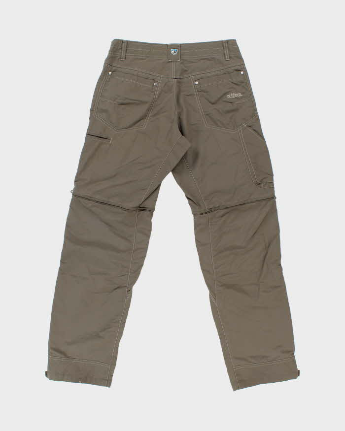 Vintage Y2K 00s Kuhl Khaki Liberator Convertible Stealth Zip-Off Shell Relaxed Fit Hiking Trousers - W32 L32