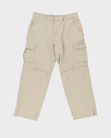 Vintage Y2K 00s Marmot Khaki Soft Shell Convertible Wide Leg Technical Outdoor Trousers - W34 L30