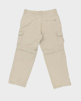 Vintage Y2K 00s Marmot Khaki Soft Shell Convertible Wide Leg Technical Outdoor Trousers - W34 L30