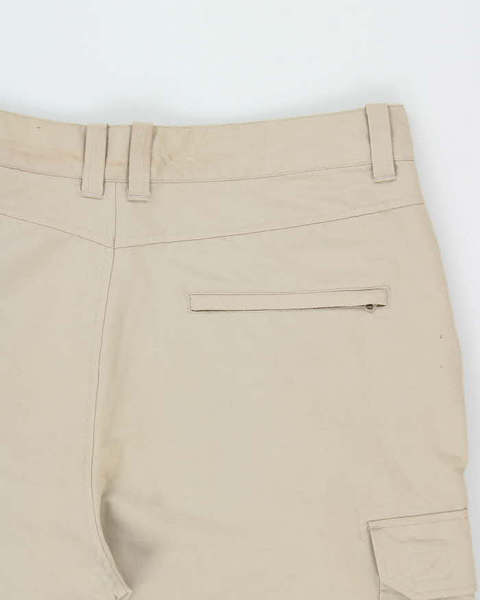 Vintage Y2K 00s Marmot Khaki Soft Shell Convertible Wide Leg Technical Outdoor Trousers - W34 L30