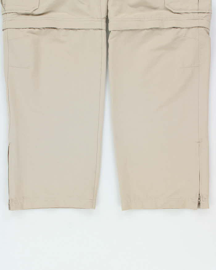 Vintage Y2K 00s Marmot Khaki Soft Shell Convertible Wide Leg Technical Outdoor Trousers - W34 L30