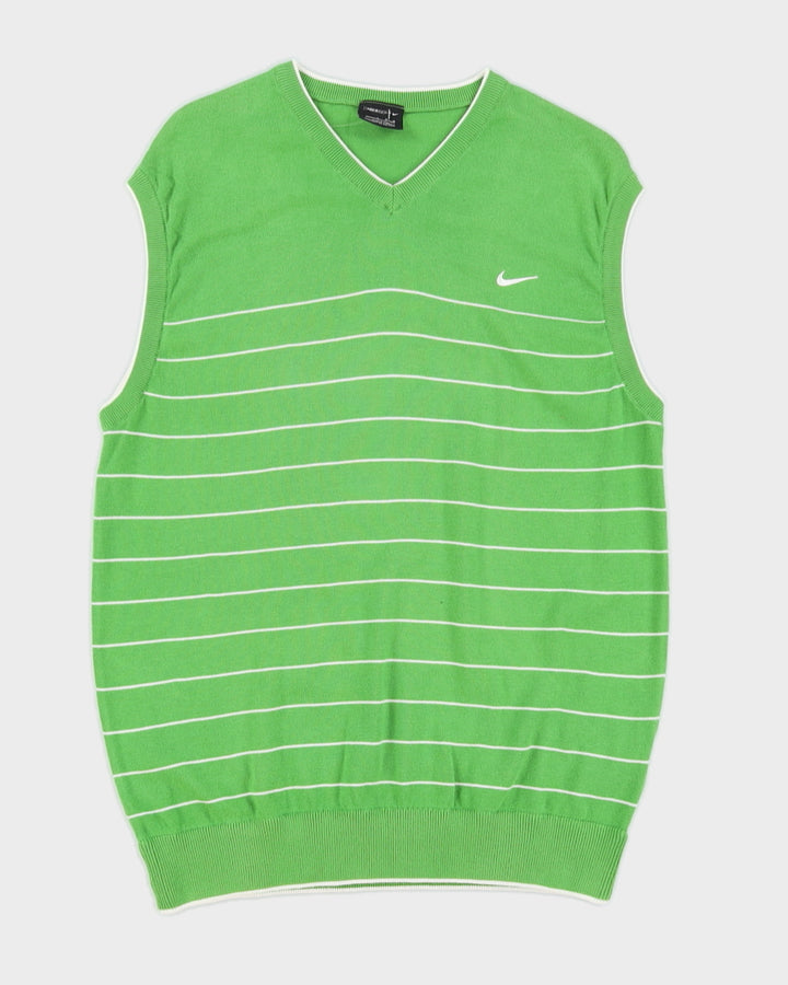 Y2K 00s Nike Golf Striped Vest - L