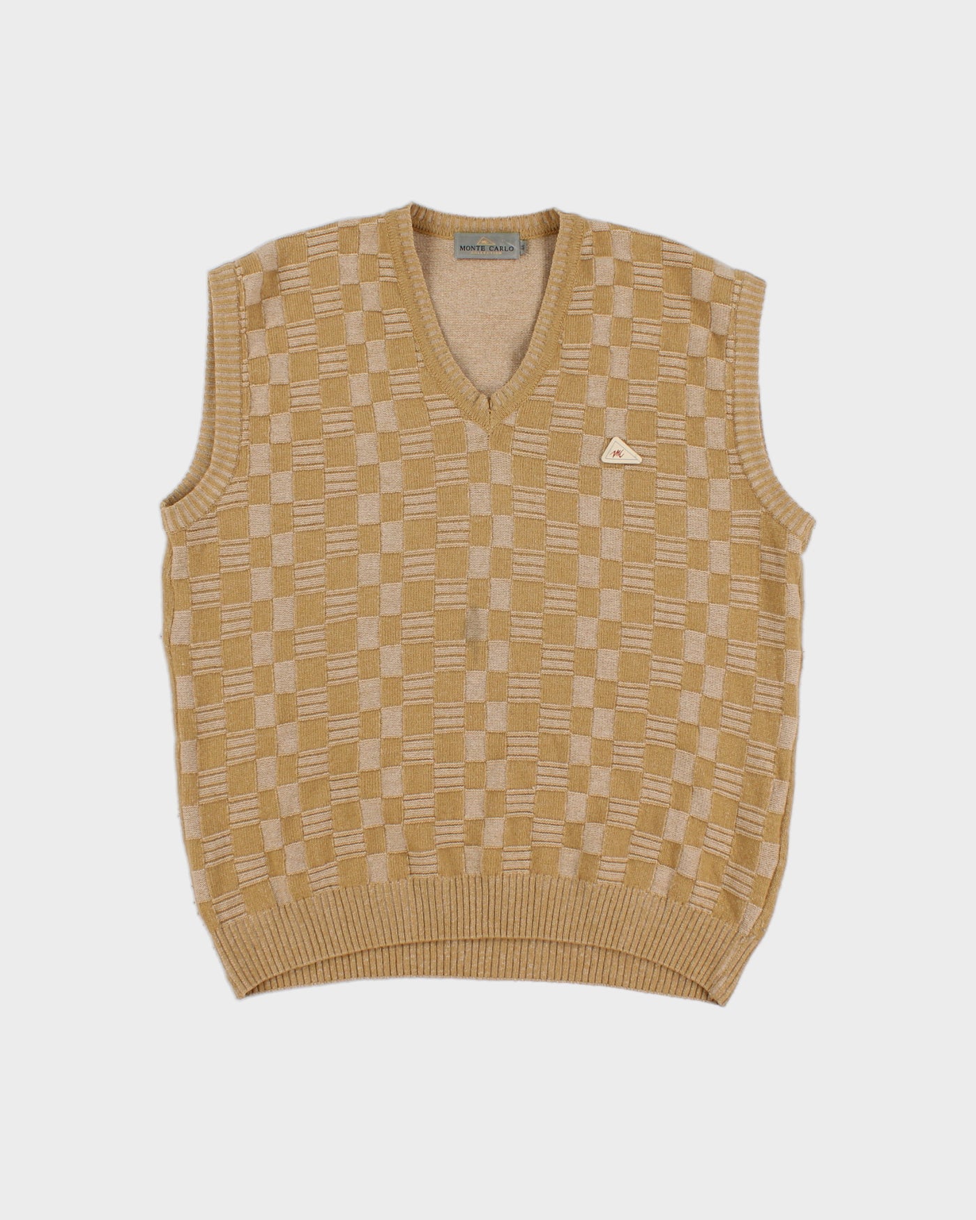 Vintage Monte Carlo Collection Check Vest - L