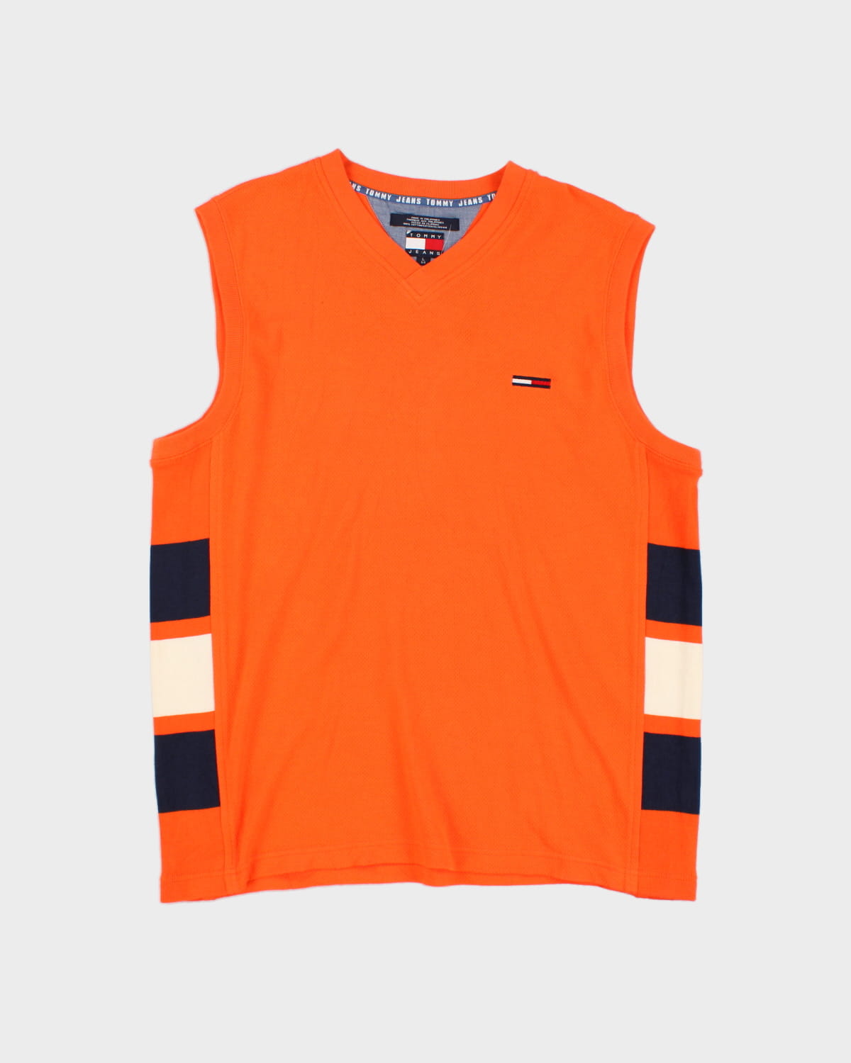 Vintage 90s Tommy Hilfiger Orange Vest - L