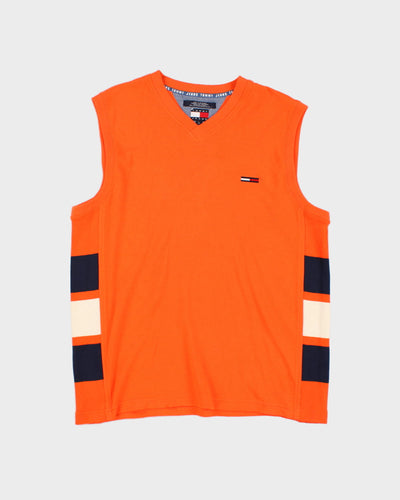 Vintage 90s Tommy Hilfiger Orange Vest - L
