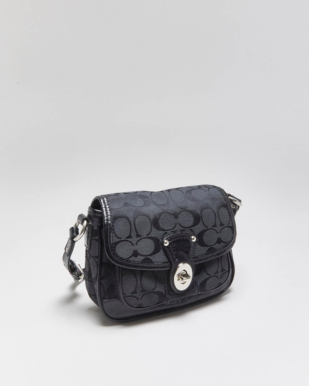 Vintage Y2k 2000s Coach Penny Signature Jacquard Mini Handbag