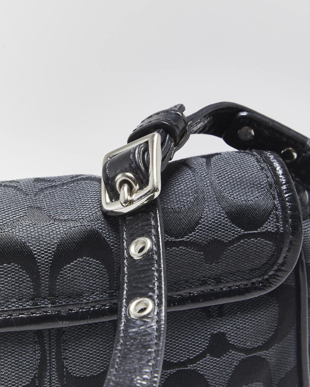 Vintage Y2k 2000s Coach Penny Signature Jacquard Mini Handbag