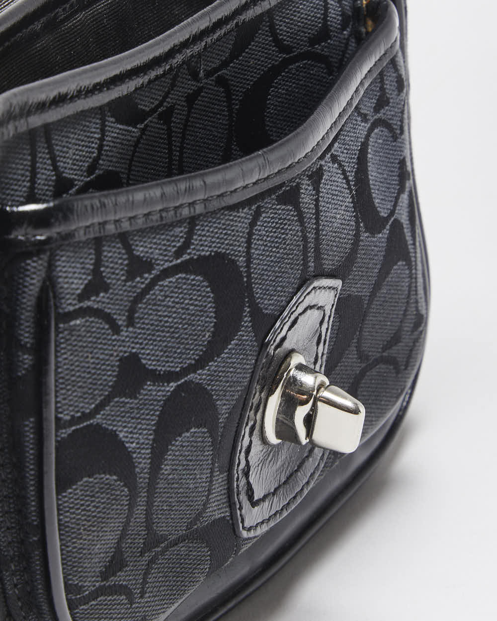 Vintage Y2k 2000s Coach Penny Signature Jacquard Mini Handbag