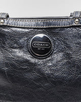 Vintage Y2k 2000s Coach Signature Stitch Patent Leather Tote