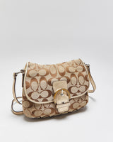 Vintage Y2k 2000s Coach Soho Signature Flap Crossbody