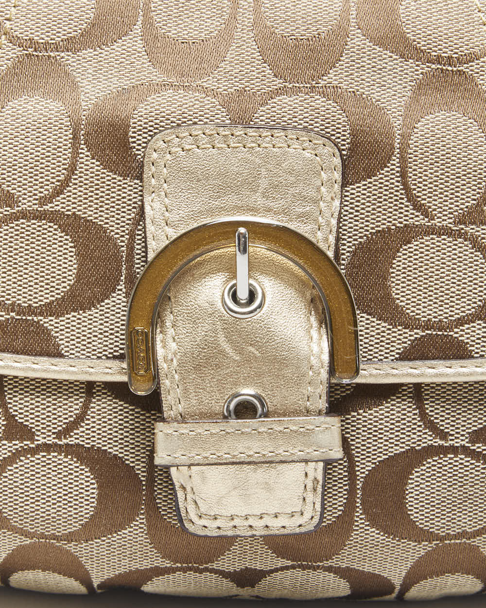 Vintage Y2k 2000s Coach Soho Signature Flap Crossbody