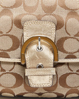 Vintage Y2k 2000s Coach Soho Signature Flap Crossbody