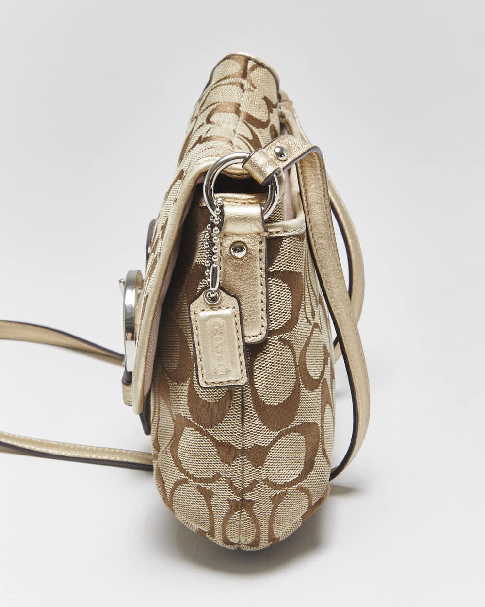 Vintage Y2k 2000s Coach Soho Signature Flap Crossbody