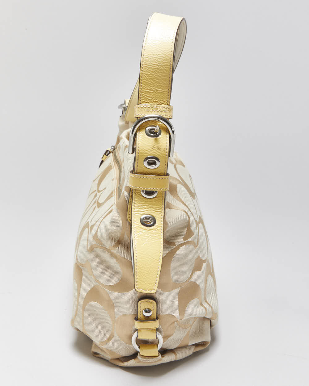 Vintage Y2k 2000s Coach Signature Carly Hobo Handbag