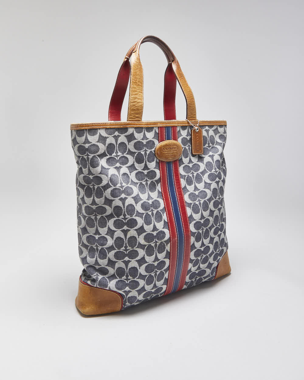Vintage Y2k 2000s Coach Signature Denim Tote